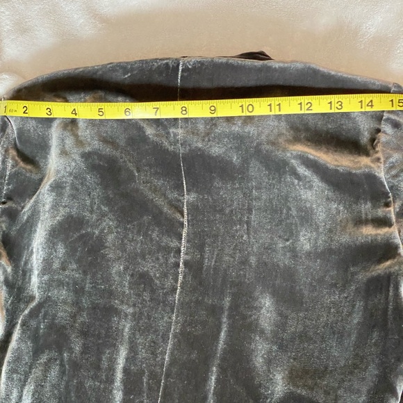 Wilfred Velvet Open Front Jacket 0 grey Viscose Silk 3/4 rolled sleeves career - Picture 14 of 16